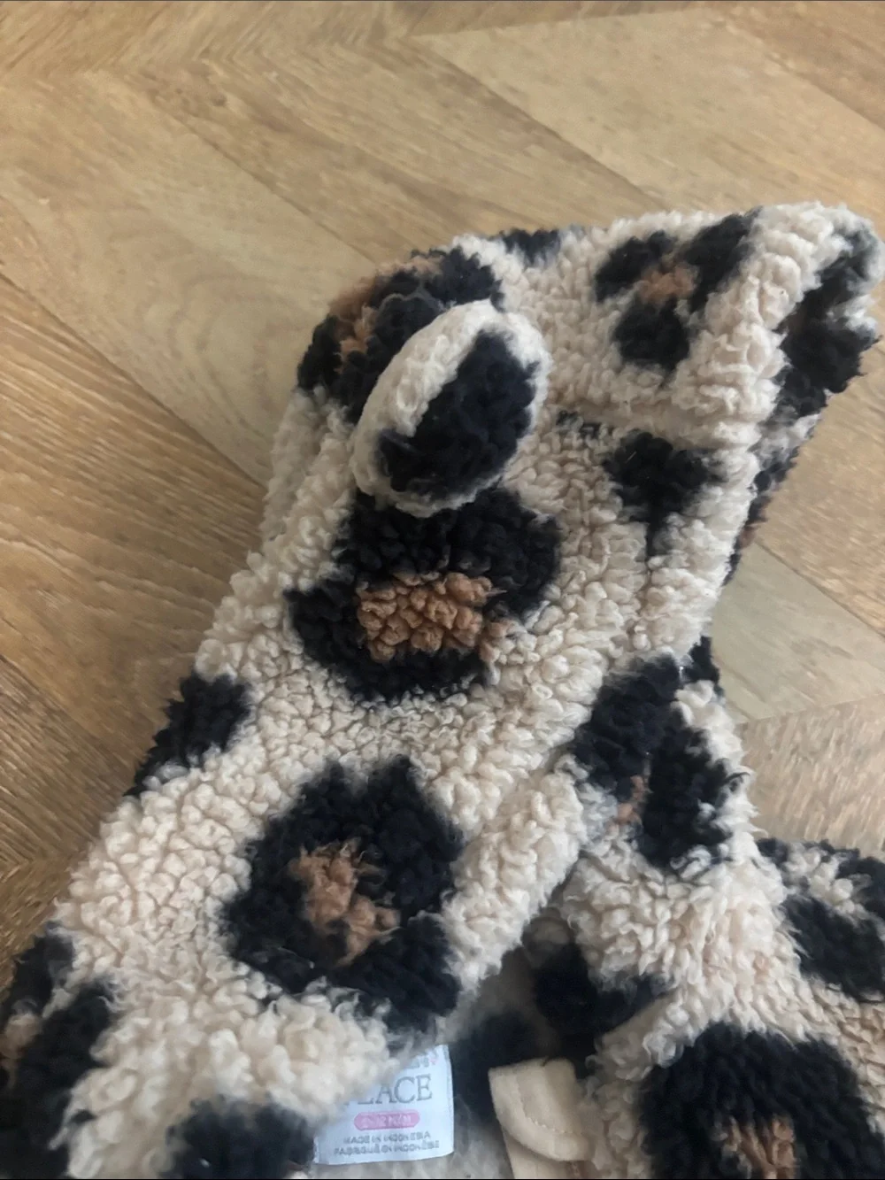 The Children's Place Leopard Sherpa Hooded Jacket - Size 6-12 Months